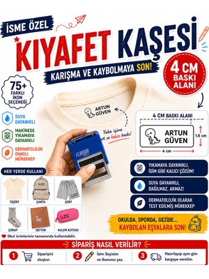 Mühürşah Kıyafet İsim Kaşesi, Çocuk Kıyafet Damgası, Kişiye Özel Tekstil Kaşesi, Kalıcı Kumaş Baskısı, Kişiye Özel İsim Kaşesi, Kreş ve Okul Kaşesi, Kumaş Damgası, Sporcu Kaşe Damgası