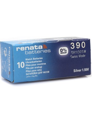 Meks Renata 390 SR1130SW 1.55V Alkalin Saat Pili 10 Adet