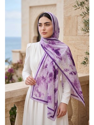 Eys Batik Desen Şal Serisi Lila