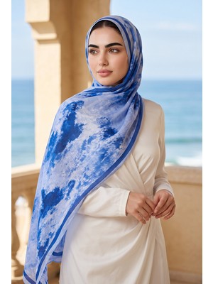 Eys Batik Desen Şal Serisi Indigo