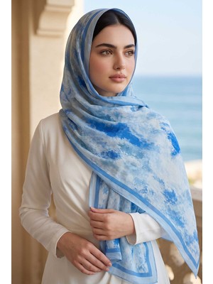 Eys Batik Desen Şal Serisi Bebe Mavisi