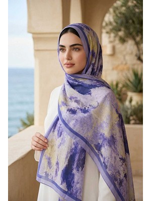 Eys Batik Desen Şal Serisi Mor