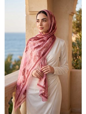 Eys Batik Desen Şal Serisi Fuşya