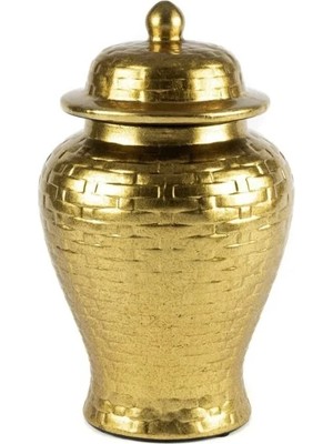 Mikasa Moor Gold Hasır Desen Kapaklı Küp 20x34cm