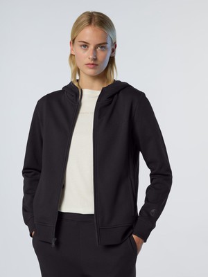 North Sails Regular Fit %100 Pamuk Tam Fermuarlı Kapüşonlu Kadın Sweatshirt