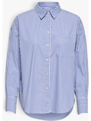 Only Onlvırana L/s Shırt Wvn Erkek Mavi Gömlek - 15381158
