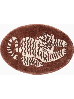 Anthropologie Isa Tiger Tencel ve Pamuklu Desenli Banyo Paspası