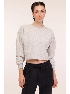 Lumberjack Wl Dakota 16SS405 4pr Grı Melanj Kadın Sweatshirt