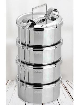 Frefly Store Paslanmaz 4 Litre Isıtılabilir Sefer Tası, 17X22 cm Ölçü ile