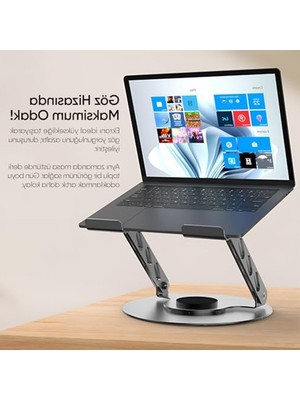 Frefly Store Ergonomik Laptop Standı, Dönebilen Tasarım ile Kullanım Kolaylığı