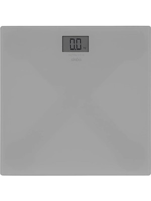 Altaylar Tedarik Sinbo SBS-4451 Dijital - Pilli Gri Cam Banyo Baskül Terazi Tartı LCD Ekran 180KG/100GR 26X26CM