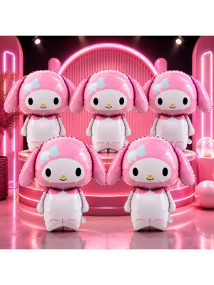 Kuzey Oyuncak Vıp Yüksek Kalite 5 Adet Dev My Melody Folyo Balon 65 cm My Melody Balon My Melody Konsept Balon