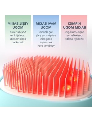 Frefly Store 3'ü 1 Arada LED Saç Fırçası - Kırmızı, Mavi ve Yeşil Işık Modları