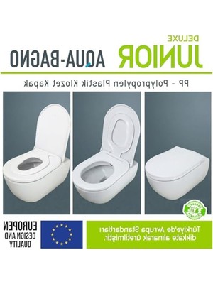 Frefly Store Adaptörlü Klozet Kapağı, Yavaş Kapanan Beyaz Pp, Pratik Kullanım