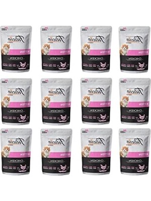 Frefly Store Tavuklu Tahılsız Yavru Kedi Maması 12 x 85 gr Paket