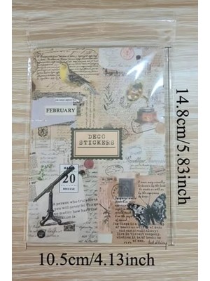 Frefly Store Kolbi Craft 2 Sayfa 12 Adet Şeffaf Vintage Sticker Bullet Journal Scrapbook Laptop Ajanda Planlayıcı
