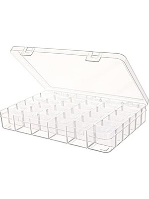 Frefly Store 36 Bölmeli Takı Kutusu Organizer, Plastik Düzenleyici, 27.5X19.5X4.2 cm