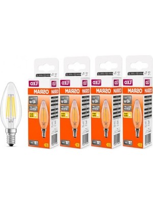 Frefly Store Dim Edilemez LED Ampul ile 4'lü Paket, Şeffaf Cam Tasarımı