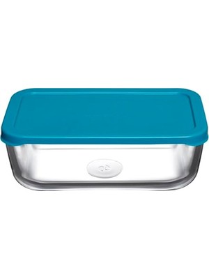 Frefly Store Kapaklı Plastik Saklama Kabı, 1225 cc Kapasite ile Turkuaz Renkli