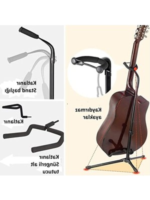 Frefly Store Gitar ve Sazlar Için Ayarlanabilir Stand ve Sehpa
