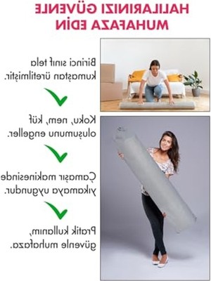 Frefly Store Gri Renk Halı Saklama Kılıfı, Pratik Halı Organizeri