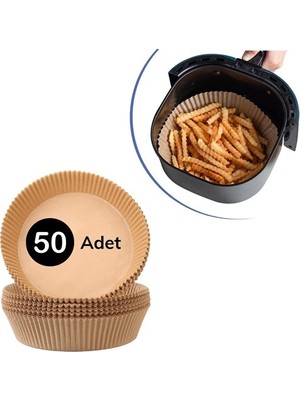 Altaylar Tedarik 50 Adet Air Fryer Pişirme Kağıdı Tek Kullanımlık Hava Fritöz Yağ Geçirmez Yapışmaz Tabak Model