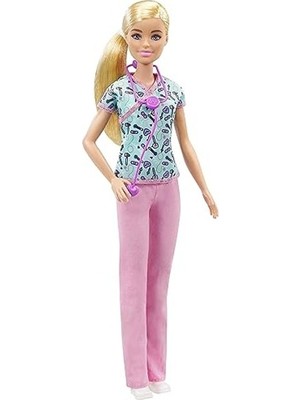 Frefly Store Barbie Hemşire Bebek, Sarı Saçlı Barbie Hemşire Bebek (30,40 Cm), 3 Yaş ve Üzeri Kızlar Için Harika Bir Hediyedir, GTW39