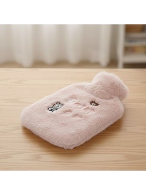 Altaylar Tedarik Işıklı Ayıcıklı Figürlü Pembe Peluş Sıcak Su Torbası 1 Lt - Yumuşak Kılıf, Uzun Süre Sıcak Tutan Termal Su Torbası