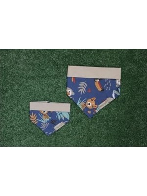 Frefly Store Orman Desenli Lacivert Köpek Bandanası - Küçük Boy