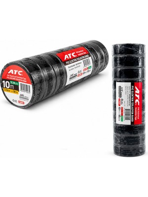 Altaylar Tedarik 10 Adet Lüx Siyah Pvc Izolasyon Elektrik Bandı 0.13X19X11YDS 10MM - 1 Paket Gönderilir - 1 Paket Içinde 10 Adet Bant Vardır
