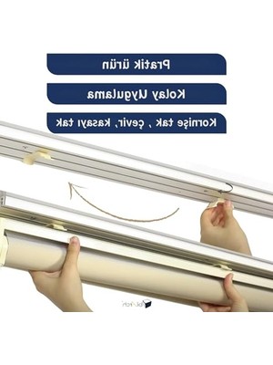 Frefly Store Küçük Boy Kornişe Takma Aparatı, Kaliteli 10 Adet Set ile Pratik Kullanım