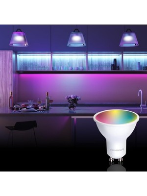 Frefly Store LED Akıllı Rgb GU10 Lamba - Wi-Fi ve Bluetooth Uyumlu, 4W