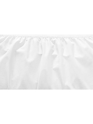Frefly Store Beyaz Renkli Fitted Çarşaf Seti, Çift Kişilik Ranforce, Kaliteli