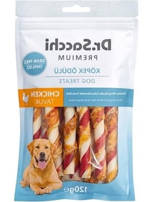 Frefly Store Tahılsız Çift Renkli Sığır Derisi Köpek Ödülü 5" 12 gr 10'lu