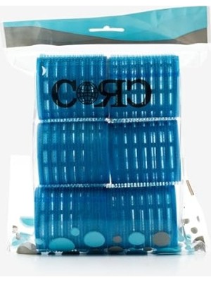 Frefly Store Cırtlı Yapışkanlı Bigudi Seti - 6'lı Mega Boy ve 10'lu Saç Pensi
