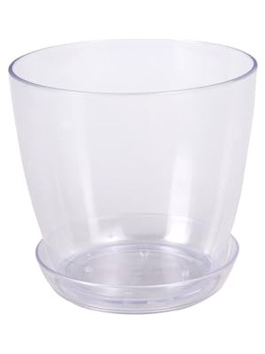 Frefly Store 1,5 Litre Şeffaf Kristal Orkide Saksısı, Estetik Görünüm