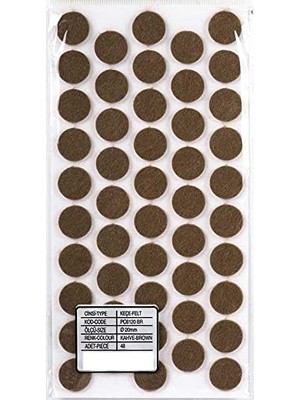 Frefly Store Yapışkanlı Keçe Çap 20MM 50 Adet