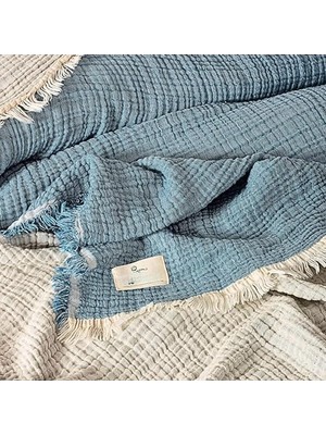 Frefly Store 100% Pamuk 4 Katlı Tek Kişilik Müslin Pike, Hafif ve Şık Yazlık Yatak Örtüsü