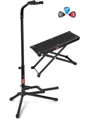 Frefly Store Gitar Standı ve Ayaklık Seti, Kullanışlı Pena ile Birlikte, Enstrümanınızı Güvende Tutun