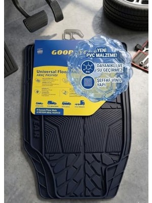 Frefly Store Goodyear Universal Kauçuk Oto Paspas Seti