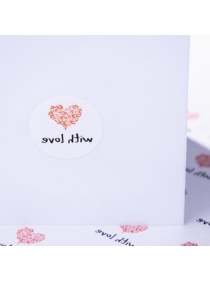 Frefly Store 700 Adet 'with Love' Yazılı Sticker Seti, Yaratıcı Süsleme Için