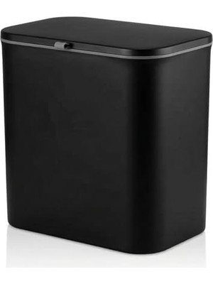 Frefly Store Orret Home Dolap Kapağına Asılabilir 15 Litre Çöp Kovası, Duvara Yapıştırılabilir Çift Tarafa Açılabilir Mutfak Çöp Kutusu, Banyo Çöp Kovası, Kapaklı Asma Çöp Kovası Organizer (Siyah)