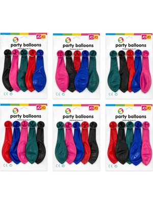 tp Buğz 30 Paket - 5pcs Orta Boy Renkli - 30CM Party Balon Toptamda 150 Adet Balon BX40