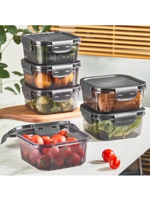 Frefly Store 6 Adet Vakumlu Sızdırmaz Saklama Kabı Seti, Farklı Boyutlarda