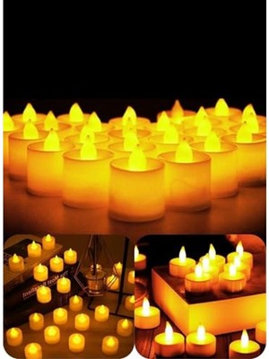 Frefly Store Premium Kalite 10 Adet LED Mum, Işıklı Tealight, Piller Dâhil