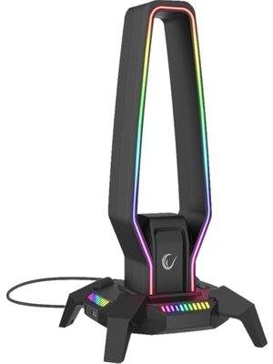 Frefly Store RM-H27 Igrıs Type-C Rgb Siyah Kulaklık Standı RM-H27 Igrıs Sıyah