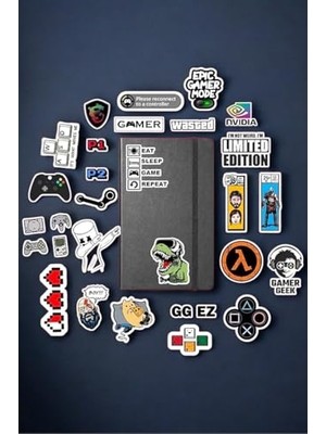 Frefly Store Gamer Gaming Oyuncu Sticker Paketi/bullet Journal Defter Çıkartma Ajanda Laptop Etiket, 986746153465416