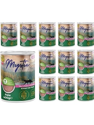 Frefly Store Mystic Yavru Kedi Tavuklu Pate 400 gr x 12 Adet