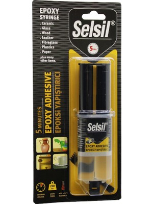Altaylar Tedarik Selsil Epoxy Syrınge Adhesive Şırınga Epoksi Yapıştırıcı 28GR. Alüminyum - Cam - Porselen - Seramik - Ahşap - Metal