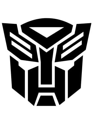 Frefly Store 10 x 11 cm Transformers Oto Sticker - Araba Cam Sticker Siyah